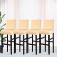 thumbnail image 1 of PiccoCasa Stretch Spandex Bar Stool Cover for Short Back Chair Champagne 4, 1 of 8