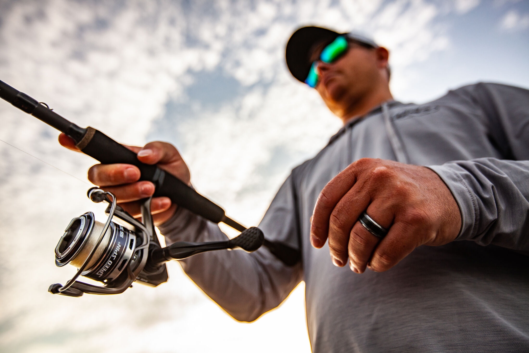 Lew's Speed Spin Spinning Fishing Reel, Size 10 Reel, Black