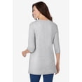 thumbnail image 2 of Woman Within Plus Size Perfect Three-Quarter Sleeve Crewneck Tunic, 2 of 6