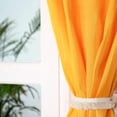 thumbnail image 3 of The Art Box Tab Top Cotton Window Curtain Panel Set, Farmhouse Home Decor Curtains for Bedroom Living Room, 2 Piece, Yellow, 52"w x 36"l in, 3 of 7