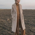 thumbnail image 4 of ZACPNCV Womens Long Faux Fur Coat Winter Oversized Fluffy Long Sleeve Open Front Lapel Trench Coats Outerwear, 4 of 7
