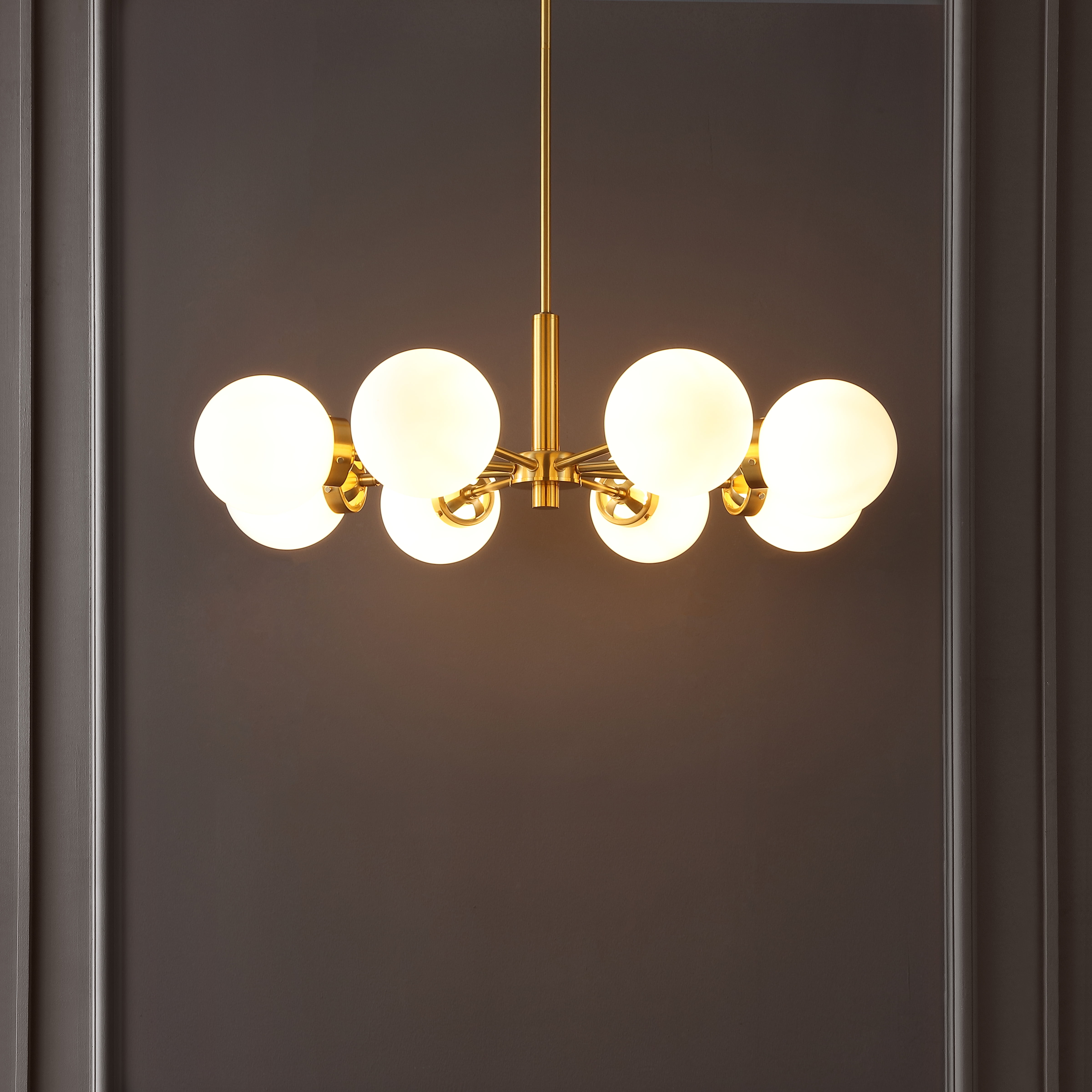 Safavieh 8-Light Mid-Century Modern Iron Gold Sputnik Chandelier