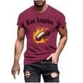 thumbnail image 2 of TaTaai T-Shirt Imprimé pour Hommes Manches Courtes Col Rond Ample Léger pour Printemps Été Sport Cadeau, 2 of 5