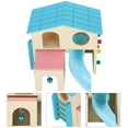 thumbnail image 4 of Wooden Hamster House Hut, Easy To Install Durable Fun Hamster Fun House Toy With Hanging Bell Ladders For Exercise For Play, 4 of 8