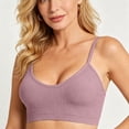 thumbnail image 4 of WAGUTH Women's Ribbed Camisole Sports Bras Thin Strap Wirefree Removable Pads Scoop Neck Comfort Yoga Gym Workout Bralettes, 4 of 8