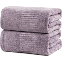 Bath Towels,Extra Absorbent Quick Drying Towels for Bathroom,Fibre Large Bath Towel,Super Soft Multipurpose Use for Fitness,Spa,Sports Towels,Yoga Towel (Purple, 2 Counts Bath Sheet)