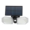 thumbnail image 2 of Luz solar exterior de doble cabezal, reflector con energía solar, luz de inundación solar, focos LED de pared para cuadrados de cancha de baloncesto 78LED, 2 of 8