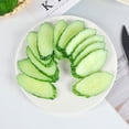 thumbnail image 5 of 10pcs cortes de pepino artificial modelos de pepino simulados exhibe accesorios de exhibición, 5 of 5