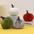 thumbnail image 3 of XHKUYI Artificial Velvet Pumpkins Decorations 3.14 inch, Super Soft Pumpkin with Exquisite Craftsmanship, Faux Flocked Pumpkins for Fall Harvest Thanksgiving Halloween Farmhouse Table Centerpiece, 3 of 6