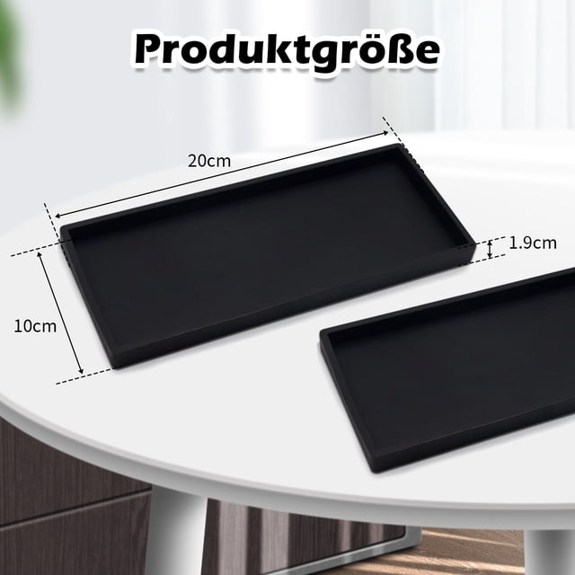 Toystoory Bandeja de almacenamiento de silicona para baño, elegante y funcional, fácil de limpiar, tamaño organizador de bandeja de baño Juegos de accesorios de baño