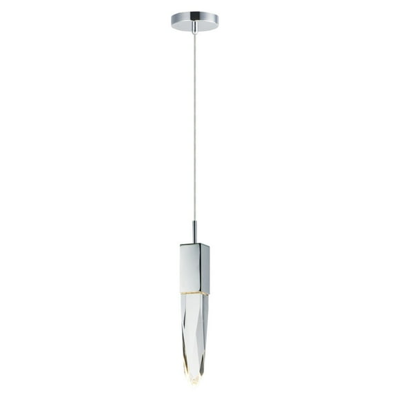 E31242-20PC ET2 Lighting Quartz-6W 1 LED Pendant-4.75 Inches wide by 17.25 inches high-Polished Chrome Finish