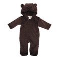thumbnail image 1 of My Blankee Pelele Con Capucha Y Lunares Minky Con Orejas, Color Marrón Chocolate, 18-24 Meses, 1 of 2