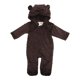 thumbnail image 1 of My Blankee Pelele Con Capucha Y Lunares Minky Con Orejas, Color Marrón Chocolate, 18-24 Meses, 1 of 2