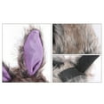 thumbnail image 6 of Visland Cat Bunny Rabbit Hat, Soft Skin-friendly Plush Adjustable Fastener Tape Closure with Purple Ears Pet Costume Headwear for Cat Dog Puppy Kitten Halloween Party Cosplay, 6 of 7