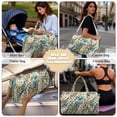 thumbnail image 4 of Garronmavis Large Quilted Duffle Bag for Women, Abstract Print Weekender Overnight Bag with Luggage Sleeve, Lightweight Carry On Travel Gym Bag with Zipper for Airplane, Work, 4 of 7