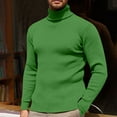 thumbnail image 2 of Knit Tops for Men Casual Sports Top Long Sleeved Turtleneck Sweater Solid Color Shirt Soft Warm Pullover Fitted Knitted Lightweight Ribbed Sweater Fashion Pullover Cozy Sweaters for Men, 2 of 8