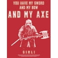 thumbnail image 2 of Men's The Lord of the Rings Fellowship of the Ring Gimli You Have My Sword and My Bow and My Axe Graphic Tee Red Heather 2X Large, 2 of 5