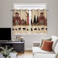 thumbnail image 4 of Brown Farmhouse Kitchen Curtains Window Panels, Vintage Country Animals Cabin Forest Insulated Window Treatment Curtain, Grommet Curtains for Bedroom/Living Room/Bathroom, 2 Piece 52"Wx45"L, 4 of 8