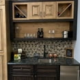 thumbnail image 6 of The Tile Life Honeycomb 12" x 12" Wood Look Greige Matte Glass Mosaic Wall Tile, 1 Sheet, 6 of 14