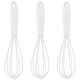 thumbnail image 1 of Batidor de silicona para utensilios de cocina, batidor de huevos con forma de globo, perfecto para mezclar, hornear y batir, juego de 3, 1 of 5