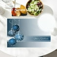 thumbnail image 2 of Blue Christmas Ball Placemats, Snowflakes Ornament Silver Holiday Washable Linen Table Mats for Kitchen Table Double Insulation Decor Dining Set Indoor Outdoor 12X18 in Set of 6, 2 of 2
