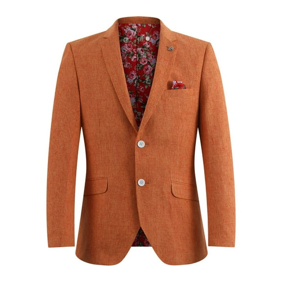 Elie Balleh Boy's Solid Blazers Sports Coat Jacket ORANGE - S/4