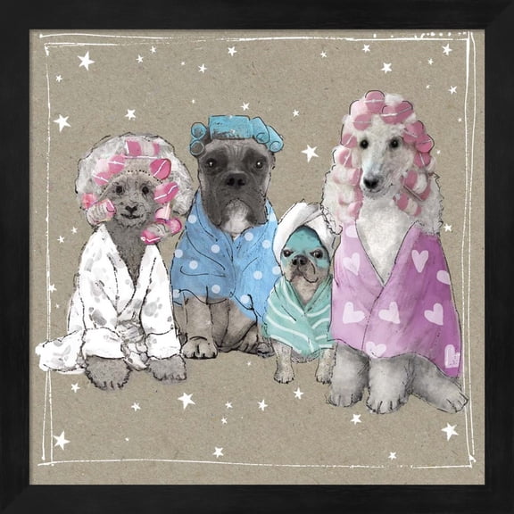 Fancypants Wacky Dogs I by Hammond Gower, Framed Wall Art, 13.25W x 13.25H