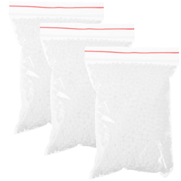 3 Paquets de Mini Boules Perles pour Bricolage pour Arts et Artisanat (Blanc)