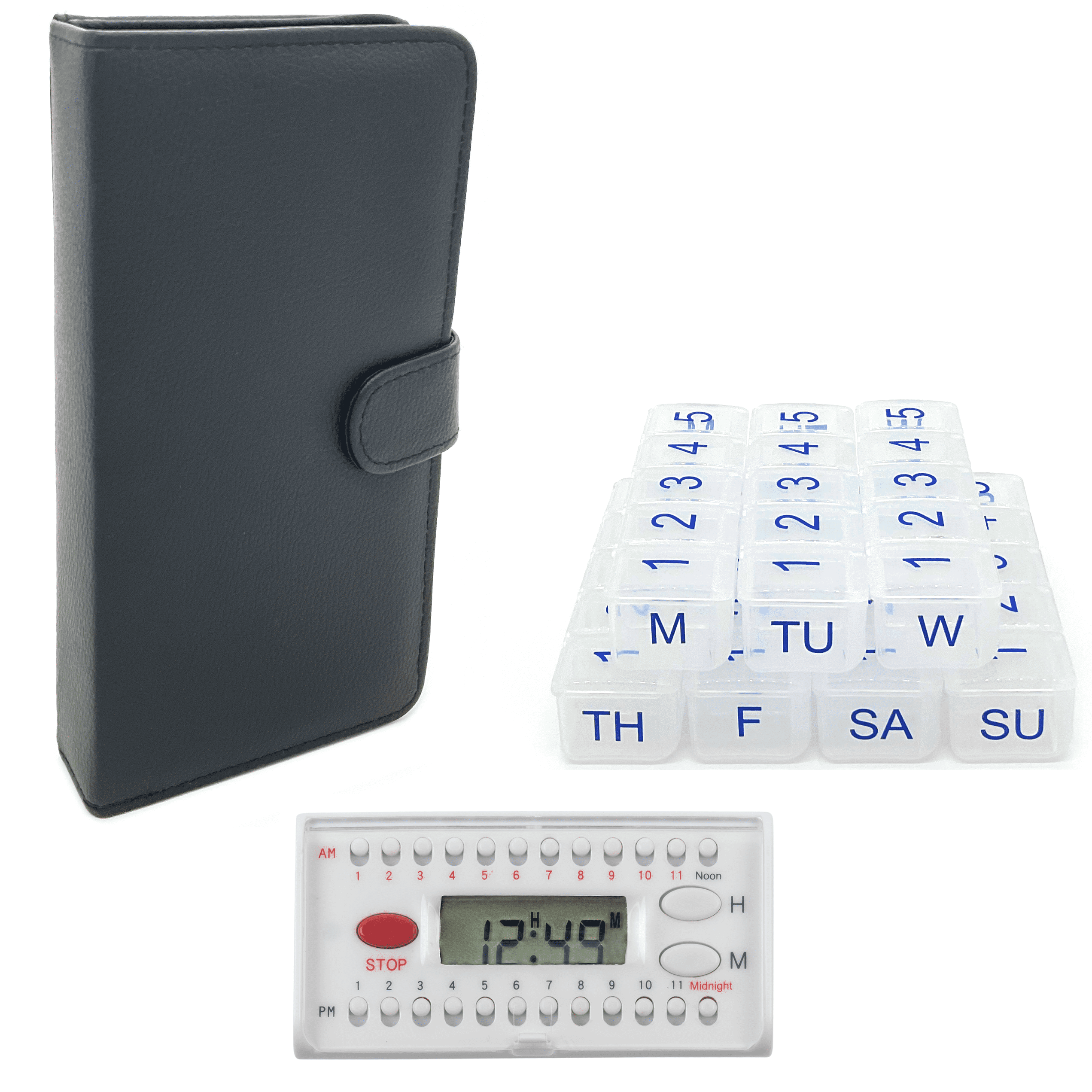 E pill 5 times a day x 7 day small weekly pill organizer with