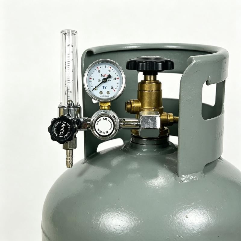 CEORPER Brass Argon CO2 Gas Regulator Double Pressure Gauge Welding Flows Meters