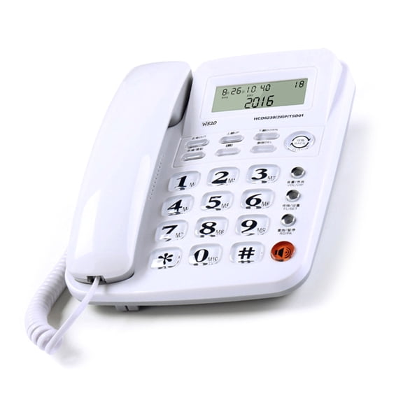 Corded Desk Phone With Clear Caller & Speakerphone, Design for Home/Office Use