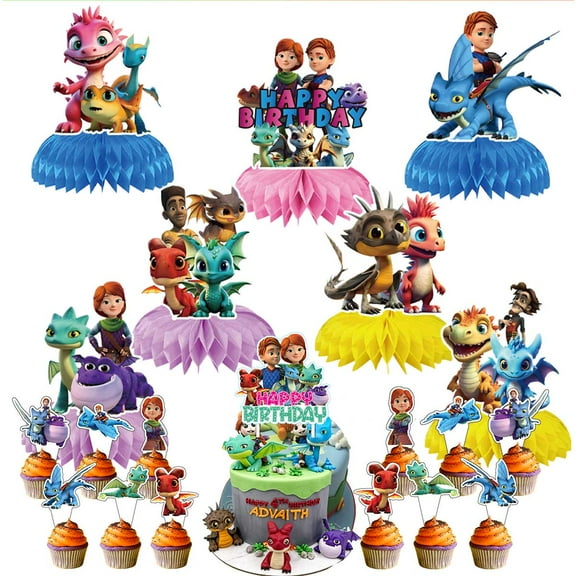 Rescue Riders Party Decor Supplies Honeycomb Centerpieces Table Toppers Cake Toppers Decorations for Birthday
