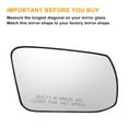 thumbnail image 3 of Unique Bargains 1 Pcs Reemplazo de vidrio del espejo retrovisor derecho calefaccionado de vidrio blanco con ajuste trasero para Nissan, 3 of 6