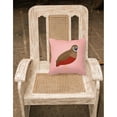 thumbnail image 2 of Pink Check Themed Fabric Decorative Pillow, 2 of 2