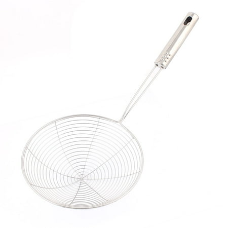 - Unique Bargains Kitchen Hanging Handle Stainless Steel Spiral Mesh Strainer Ladle 7.3
