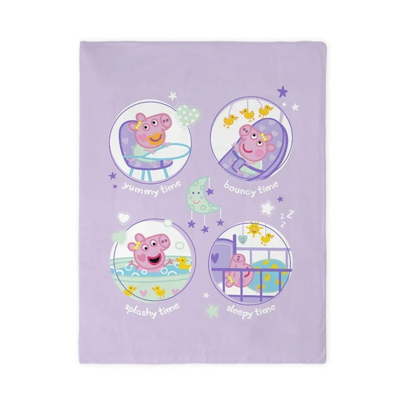 CafePress - Peppa Pig: Morning To Evening - Twin Duvet Cover, Printed Comforter Cover
