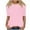 Pink---clothes for teens, variant on Aboser Womens Half Sleeve Tops Elbow Length T Shirt Casual Round Neck Basic Tees Fall Clothes Solid Color Y2k Top Slim Fit Soft T-Shirts for Women 2026 Purple XL