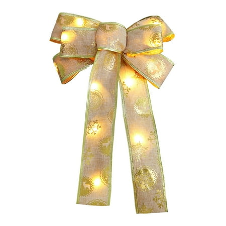 

Christmas Decorations Christmas Decorative Warm Light Christmas Bowknot Pendant Christmas Tree Pendant Luminous Phnom Pendant Christmas Gifts Cloth E