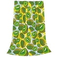 thumbnail image 2 of Balery Watercolor Kiwi Fruits Summer Manta de Felpa Suave y Acogedora – Cobija de Franela Aterciopelada para Cama, Lavable y Cálida para Sofá, Mascotas, Transpirable-60"x50", 2 of 7