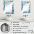 thumbnail image 4 of Designart "Frosty Collage in White and Blue II" Abstract Collages Oversized Wall Mirror - Modern Abstract Bedroom Wall Mirror Large - Multiple Color Options, 4 of 6