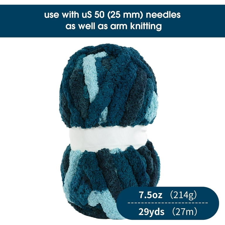 8Pcs Mixed Color Chunky Chenille Yarn for Hand Knitting,Soft