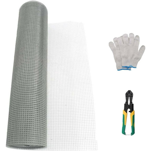 HOSTIC 48 Inch x 100 Feet 1/2 Inch Mesh Hardware Cloth Fencing Net 16 Gauge Welded Wire Fence for Planting Breeding Home Garden