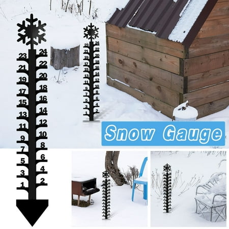 

JNGSA Wrought Iron Snow Gauge - Christmas Holiday Snowflake Gauge Handmade Metal Snow Gauge Size Stack Christmas Rain Gauge Outdoor Decor Gift (Snowflake) Clearance