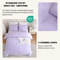 thumbnail image 4 of 3 Pieces Comforter Set, Solid Breathable Quilted Style Bedding Sets, Luxury Fluffy Soft Comforter for All Season (1 Comforter & 2 Pillowcases), Lavender King, 4 of 6