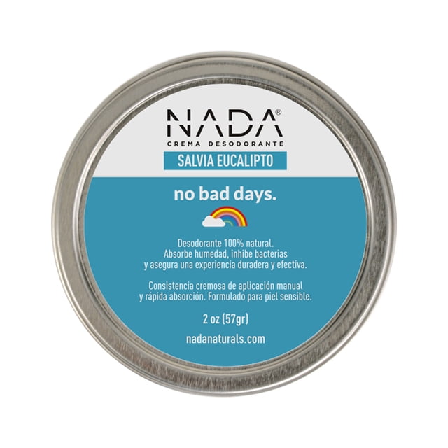 Desodorante Natural Nada Naturals Sin Aluminio Salvia Eucalipto Protección Ininterrumpida Contra el Mal Olor