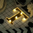 thumbnail image 6 of Efavormart 6" 3D Gold Marquee Letters 5 LED Light Up Letters Warm White LED Letter Lights - T, 6 of 10