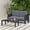 Dark Gray, variant on ACE-PATIO, 2 PCS, Teak Acacia Wood Loveseat and Coffee Table Set with Cream Cushions, for Patio, Backyard, Porch, Garden(Cream)