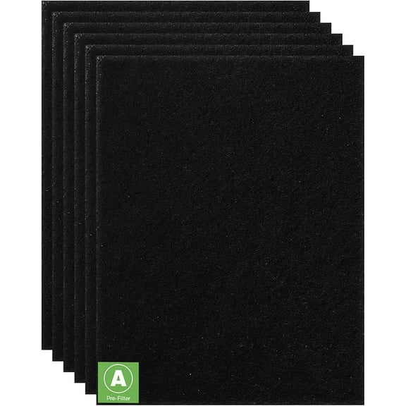 HRF-A300 Pre Filter A Replacement for Honeywell HEPA Air Purifier HPA300 Series, 6 Pack Precut Activated Carbon Pre Filter Compatible with Honeywell Air Purifier Prefilter A