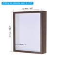 thumbnail image 2 of Unique Bargains 8x12 Shadow Box Frame Wooden Dried Flower Display Stand Floating Photo Frame Brown, 2 of 7