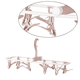 thumbnail image 3 of Tendederos de ropa pequeños, plegables, portátiles, para ropa interior, con pinzas, para colgar en la pared, con gancho para 2 calcetines, toallas, sujetadores, ropa de bebé, guantes, plástico, 3 of 5